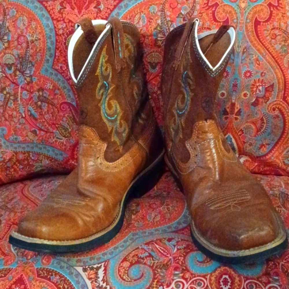 Ariat ATS comfort shorty cowboy boot 8" (+ 1 1/2") heel - ladies 7.5 B (medium)